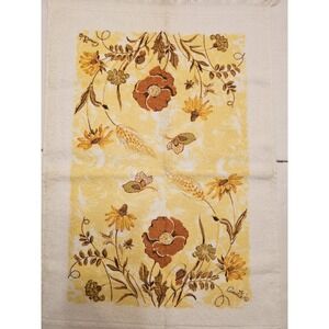 Vintage Cannon 70s Retro Butterfly Hand Kitchen Towel Dish Fringe Hippie